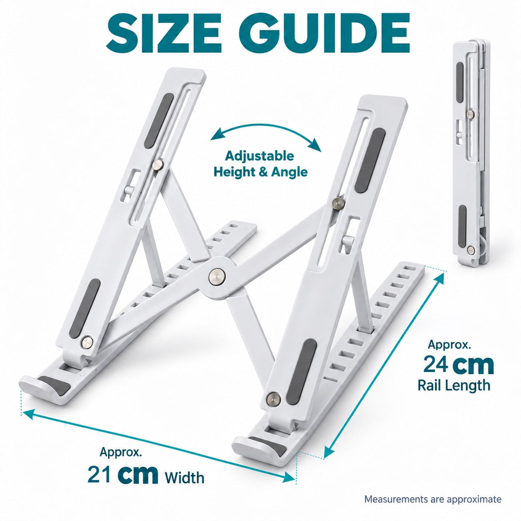 Portable Foldable Laptop Stand With Adjustable Height And Angle For Work (1 Pc)