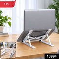 Portable Foldable Laptop Stand With Adjustable Height And Angle For Work (1 Pc)