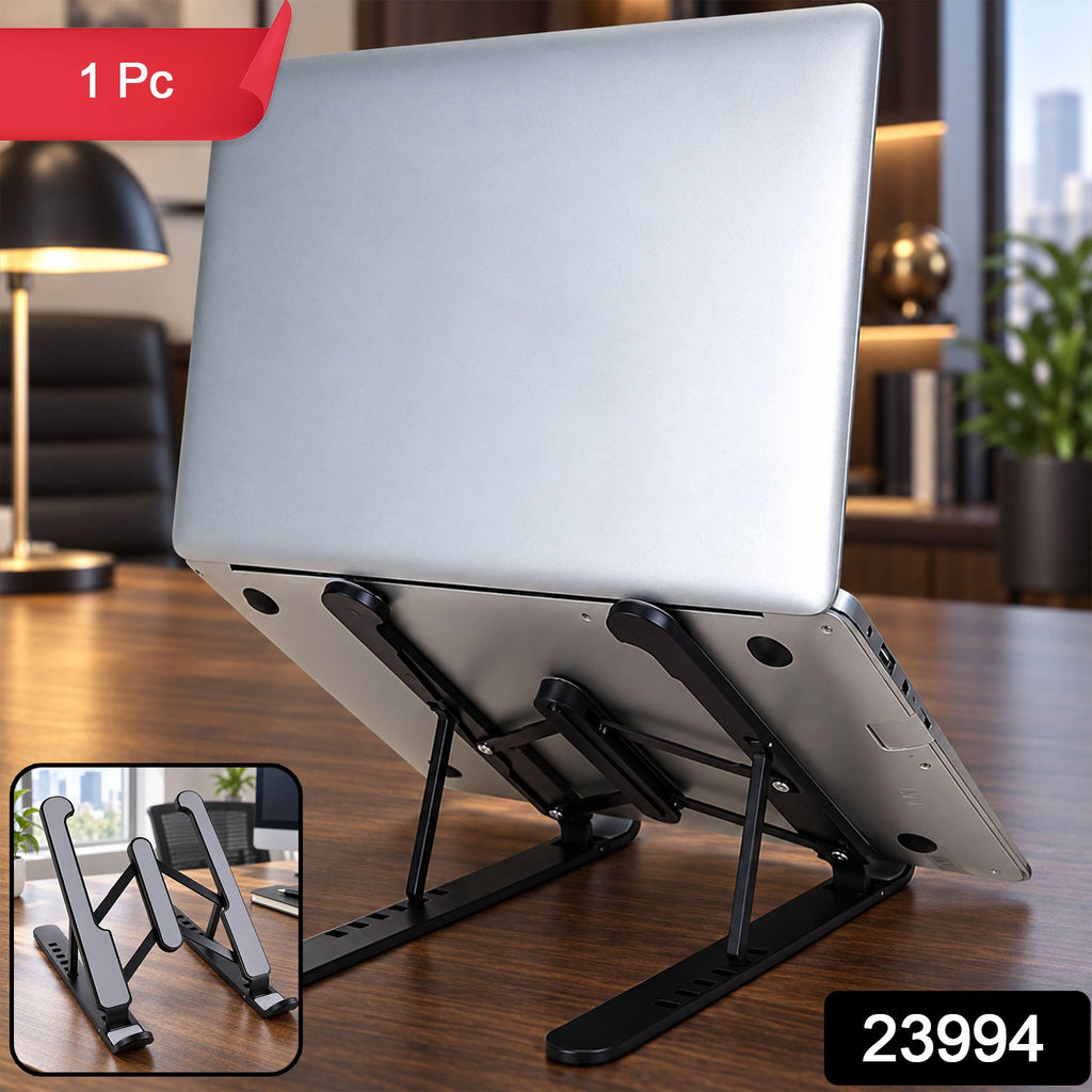 Portable Foldable Laptop Stand With Adjustable Height And Angle For Work (1 Pc)